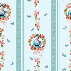 Tribute to Jane Austen, Edwardian Stripes blue