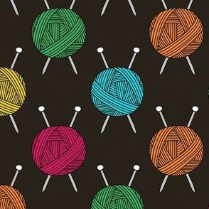 Knitting Needle Cross // Multi Grey