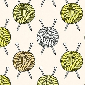 Knitting Needle Cross // Yellow Shades