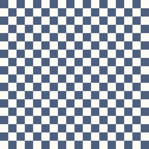 small blue jean checkerboard