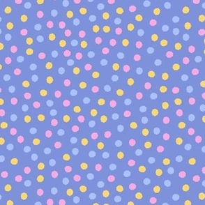  yellow, pink and lilac Spots and dots  small