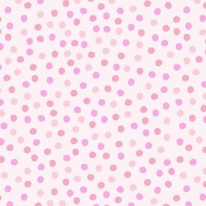 pink and blush spots and dots, small scale