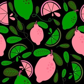 Main Squeeze - Pink + Green on Black