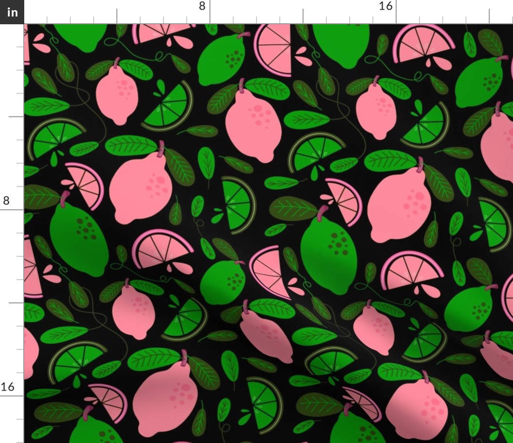 Main Squeeze - Pink + Green on Black