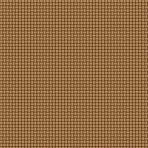 Plaza Weave: Gold & Walnut Brown MCM Texture