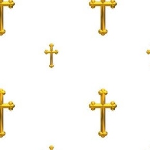 Golden Christian Cross