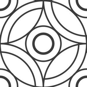 S05 - black and white modern midcentury circles
