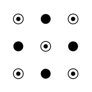 S09 - abstract black dots on white