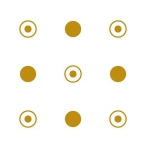 S10- abstract golden dots on white