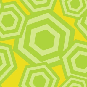 Hexagons Petal Solid Color Color Goordinates Lime Green