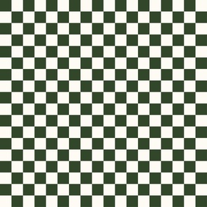 Checkerboard Check Checkered Pattern in Sage Olive Green and Beige