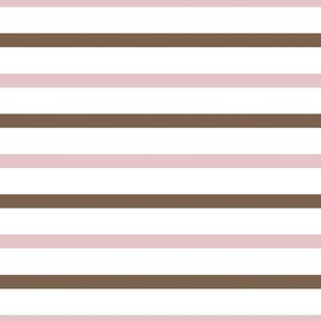 Light Pink Berry Brown Summer Stripes - BeSF BeGSF