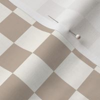 small taupe checkerboard