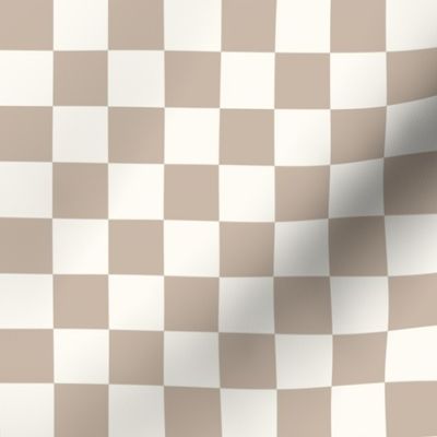 small taupe checkerboard