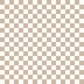 small taupe checkerboard