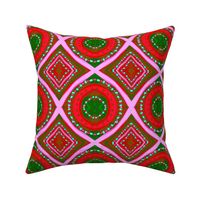 Bold Red & Green Tribal Christmas