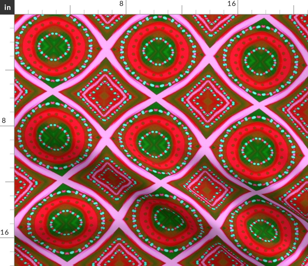 Bold Red & Green Tribal Christmas