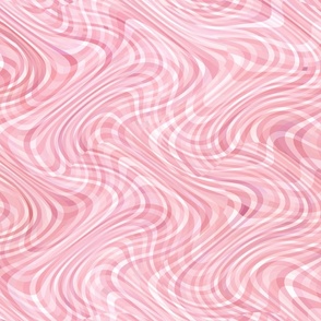 gingham coral pink watercolor wave