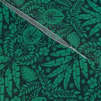 Hawaiian Damask | Regular Scale | Tropical Jewel Green Pineapple