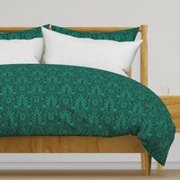 Hawaiian Damask | Regular Scale | Tropical Jewel Green Pineapple