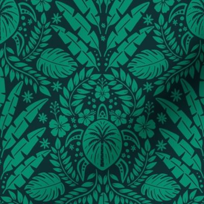 Hawaiian Damask | Regular Scale | Tropical Jewel Green Pineapple