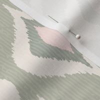 Ikat waves natural linen blush Large wallpaper scale by Pippa Shaw