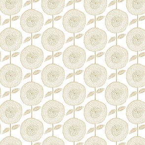 Felice Florals White and BEige gold