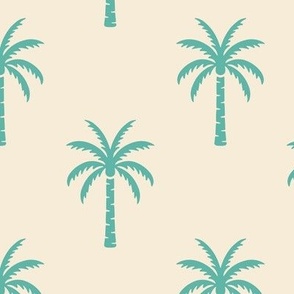 Palm Trees | Regular Scale | Aqua on Cream