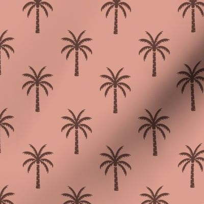 Palm Trees | Small Scale | Dusky Pink Tropical Tiki