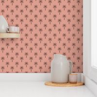 Palm Trees | Small Scale | Dusky Pink Tropical Tiki