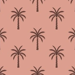 Palm Trees | Small Scale | Dusky Pink Tropical Tiki