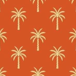 Palm Trees | Small Scale | Retro Red Orange
