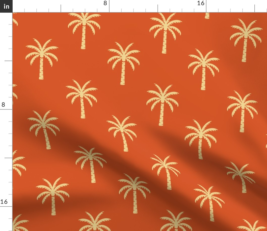 Palm Trees | Regular Scale | Retro Red Orange
