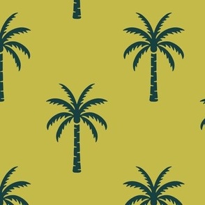 Palm Trees | Regular Scale | Chartreuse & Navy