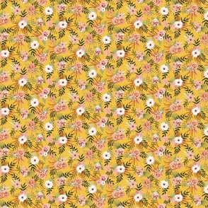 Boho Tropical Floral Wilderness in Yellow Small