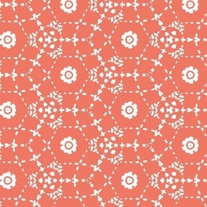 Boheme - Bohemian Geometric Coral White Regular Scale