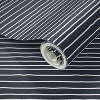 Stripe White on Dark Blue Small