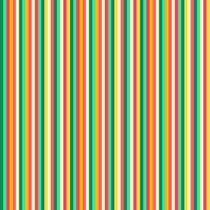 Summer stripes - red pink orange yellow pink // Small
