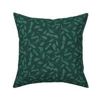 Bat Forest - cute bats among leaves - textured green - small