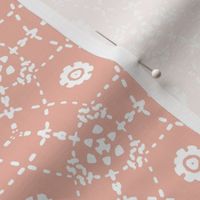 Boheme - Bohemian Geometric Blush Pink White Regular Scale