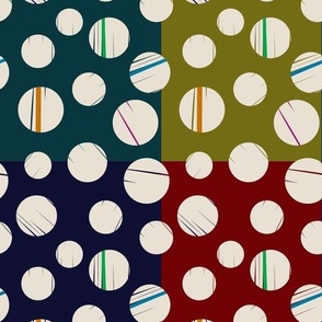 Colorblocked Broken Dots