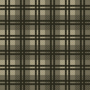1 Bit Tartan Monochrome Display // classic relaxing plaid in dark color rework with dithering patterns as retro computer gift art