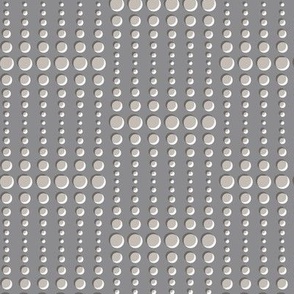 Effervescence (MidMod Pebble on Drizzle) || monochrome bubble stripes