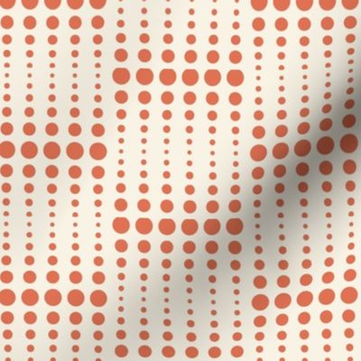 Effervescence (MidMod Clementine on Eggshell) || bubble stripes