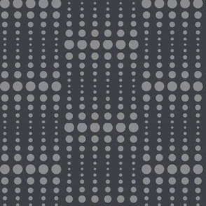 Effervescence (MidMod Slate) || monochrome bubble stripes