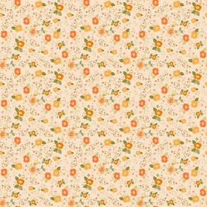Peach Fuzz  ditsy florals small scale floral blender farmhouse modern cottage terriconraddesigns copy