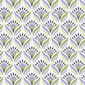 Blooms over Bloom - Stylized Florals - honeydew lilac petalsolids // Small