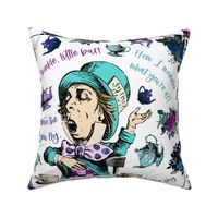 18x18 cushion cover mad hatter 
