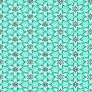 Vintage Wallpaper 1950s Aqua Flowers