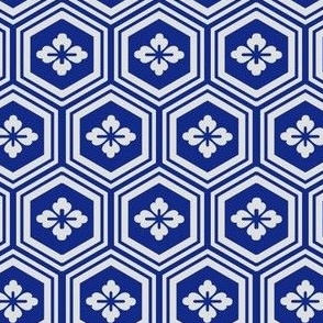 Pattern - Blue Floral Tiles